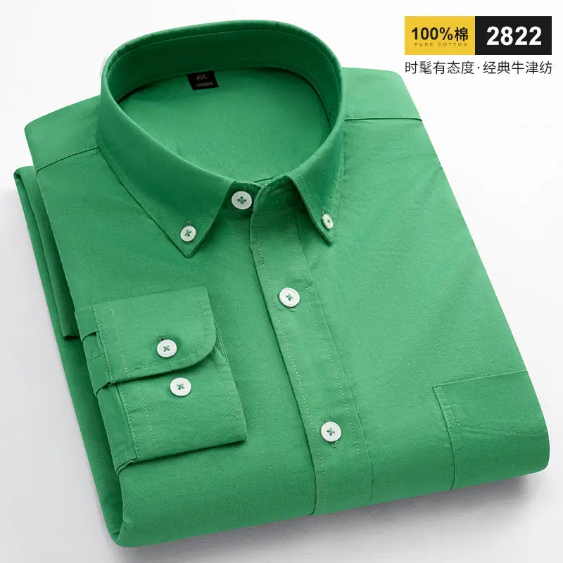 Men's Light Blue Oxford Shirt 2025 All Cotton Oxford Spinning - Image 20