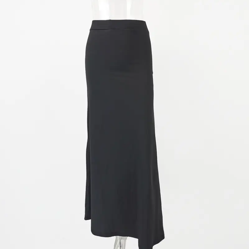 2025 Women's Hip Pleated Skirt Peach Black High Waist — feature 12