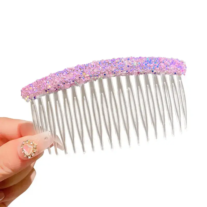 Transparent Hair Comb with Pearl & Diamond Design for Girls - Image 15