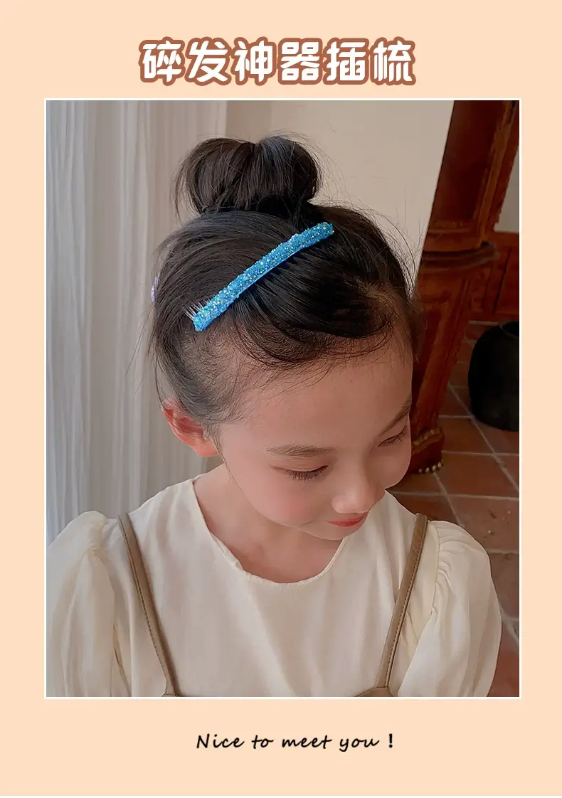 Transparent Hair Comb with Pearl & Diamond Design for Girls — feature 1