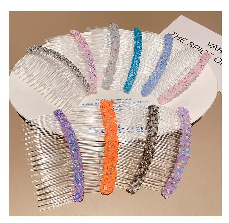 Transparent Hair Comb with Pearl & Diamond Design for Girls — feature 4