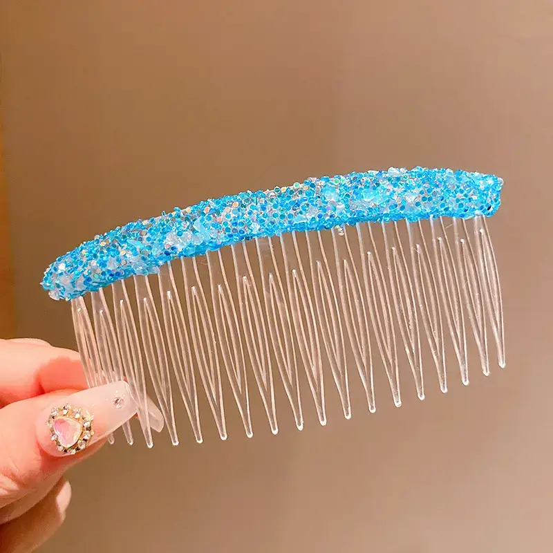 Transparent Hair Comb with Pearl & Diamond Design for Girls - Image 4