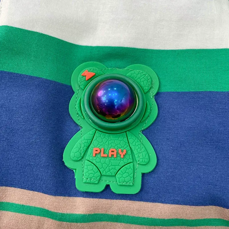 Boys Summer Outfit 2026 Cartoon Turn-Down Collar T-Shirt — feature 19