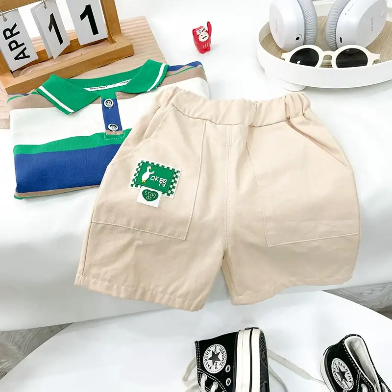 Boys Summer Outfit 2026 Cartoon Turn-Down Collar T-Shirt — feature 20