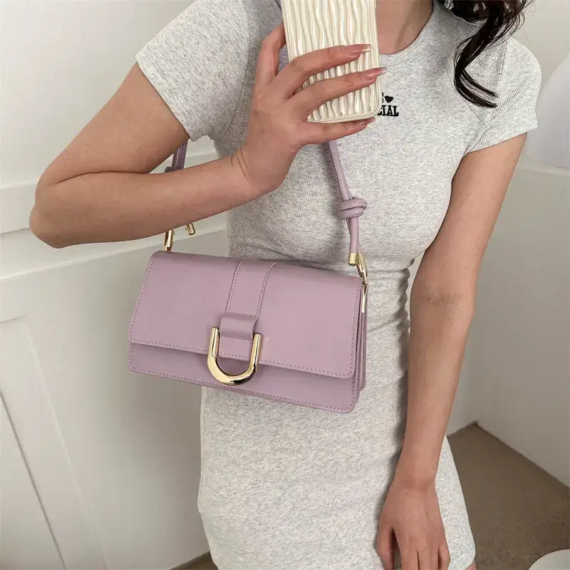 Women's 1-Shoulder Underarm Bag White Satchel Style