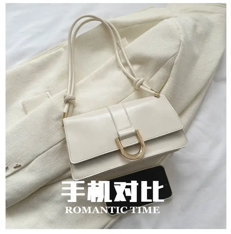 Women's 1-Shoulder Underarm Bag White Satchel Style — feature 2