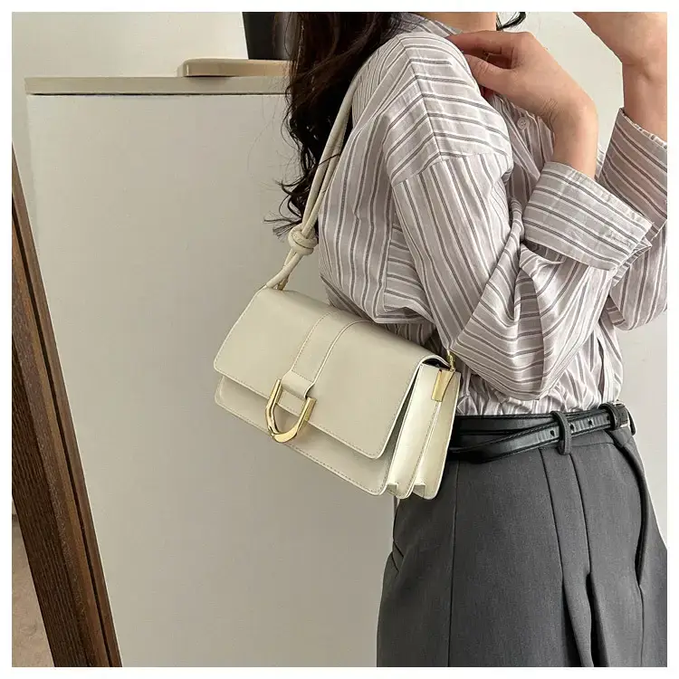 Women's 1-Shoulder Underarm Bag White Satchel Style — feature 29