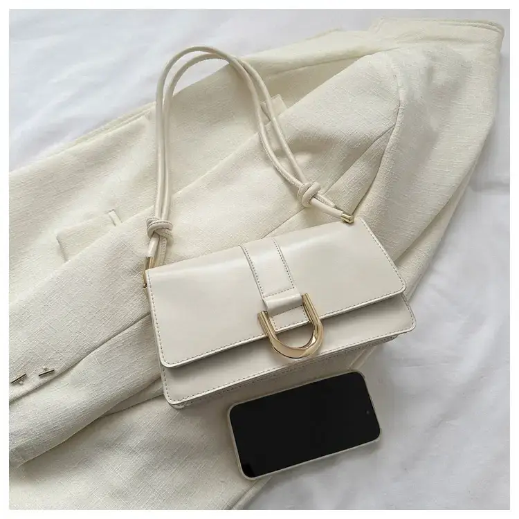 Women's 1-Shoulder Underarm Bag White Satchel Style — feature 7
