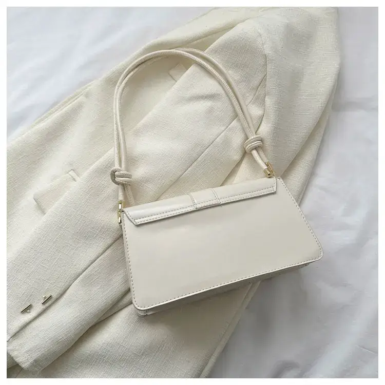 Women's 1-Shoulder Underarm Bag White Satchel Style — feature 8