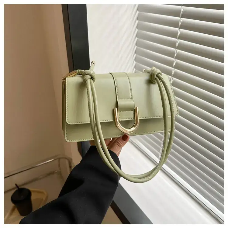 Women's 1-Shoulder Underarm Bag White Satchel Style