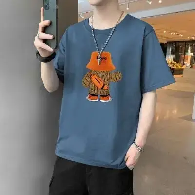 Men's Blue N Logo Short Sleeve T-Shirt - Image 15