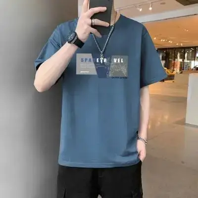 Men's Blue N Logo Short Sleeve T-Shirt - Image 20