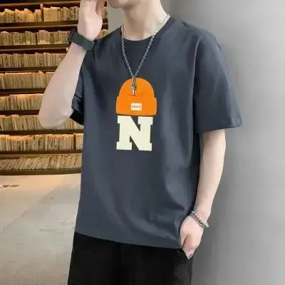 Men's Blue N Logo Short Sleeve T-Shirt - Image 7