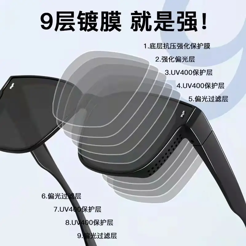 Polarized Sunglasses for Men Women Black Driving Eye Protection - Image 19