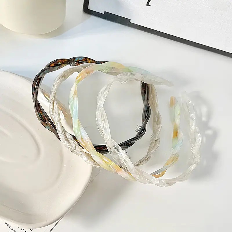 Acetate Cross Braided Headband for Women Summer - Image 6