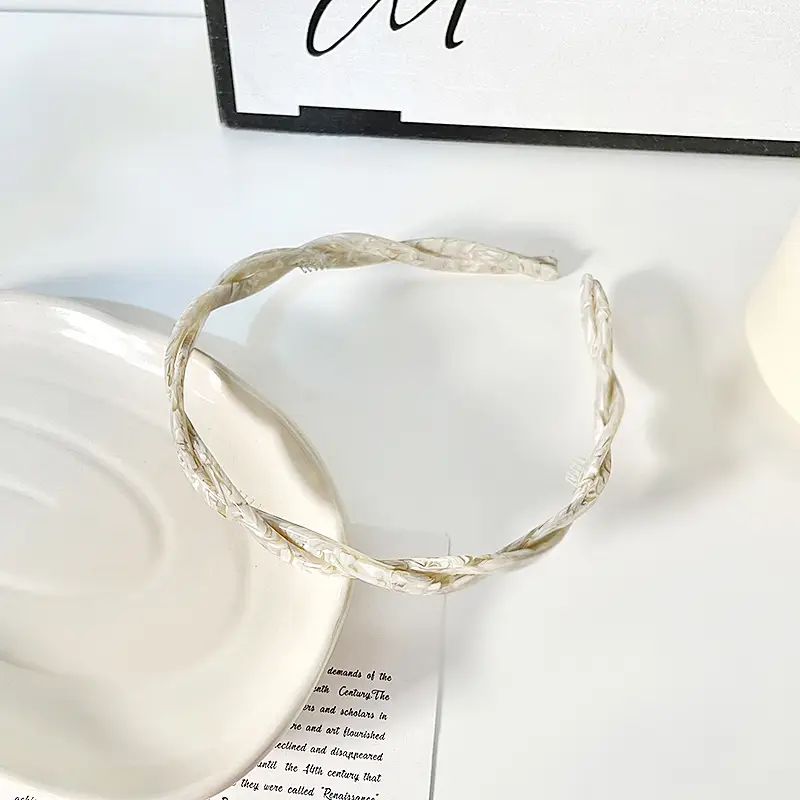 Acetate Cross Braided Headband for Women Summer - Image 7