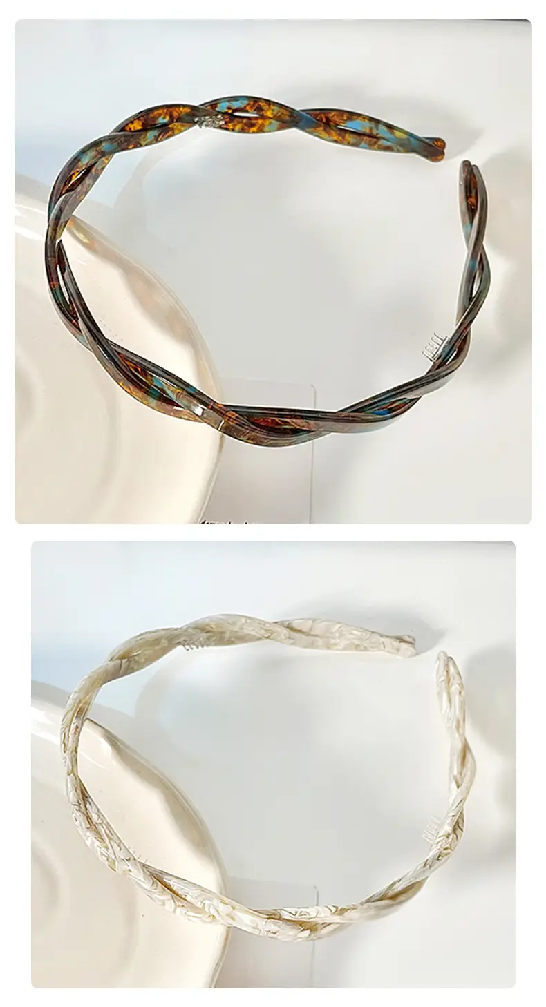 Acetate Cross Braided Headband for Women Summer — feature 14