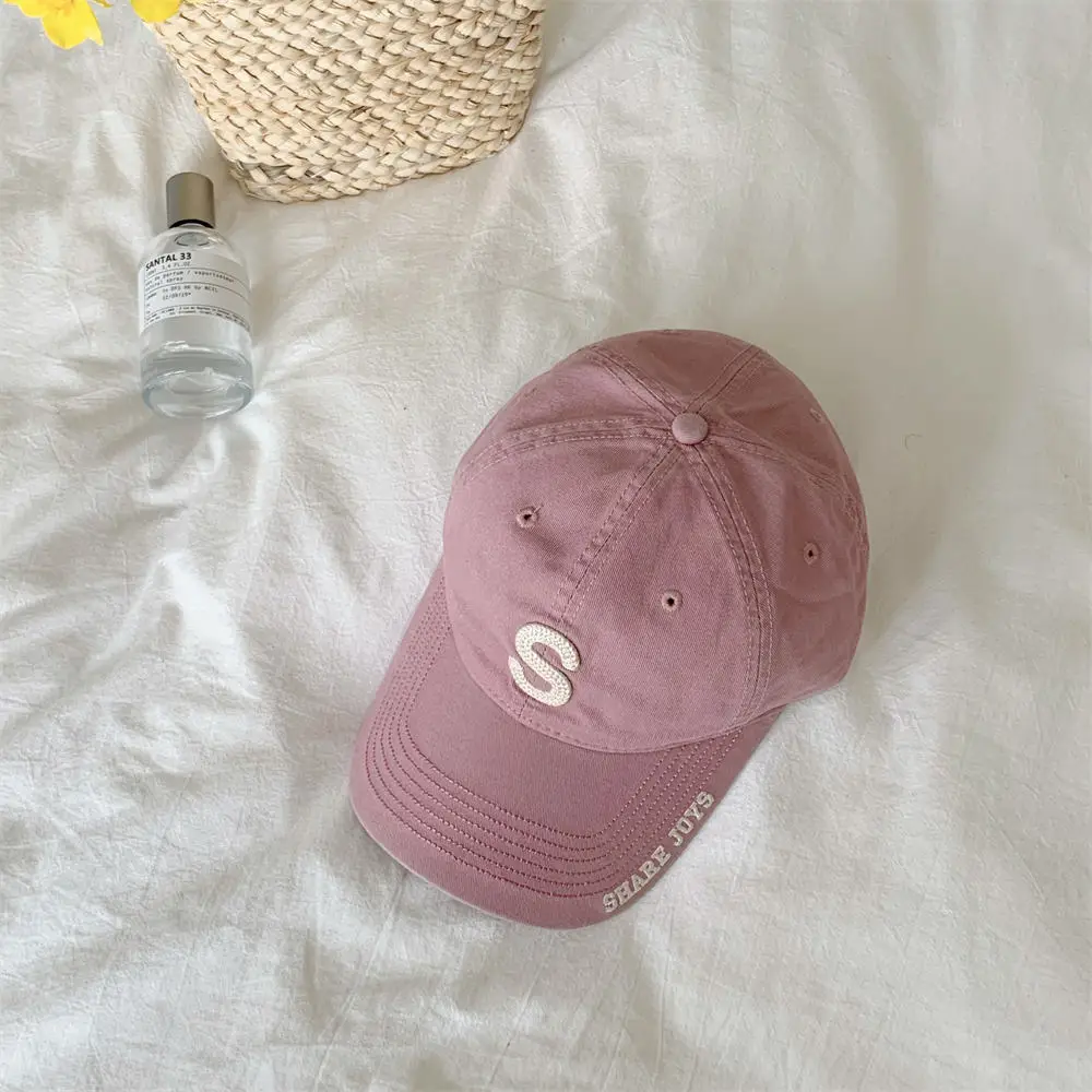 Red S-Letter Baseball Cap Women Men Sunshade Cap - Image 5