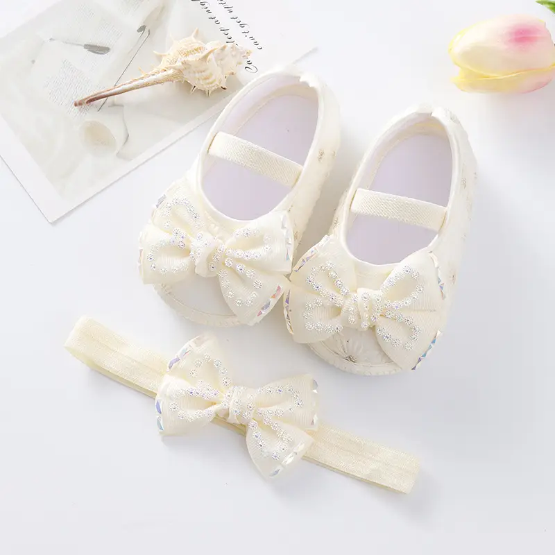 New Baby Shoes Yellow Bow 0-1 Year Old — feature 15