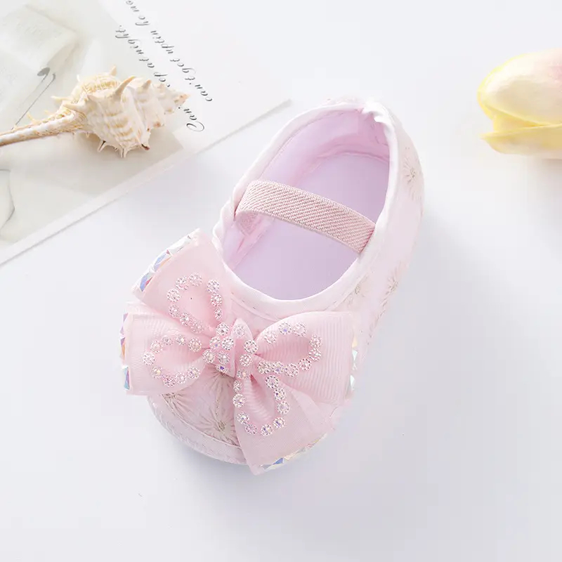 New Baby Shoes Yellow Bow 0-1 Year Old — feature 6