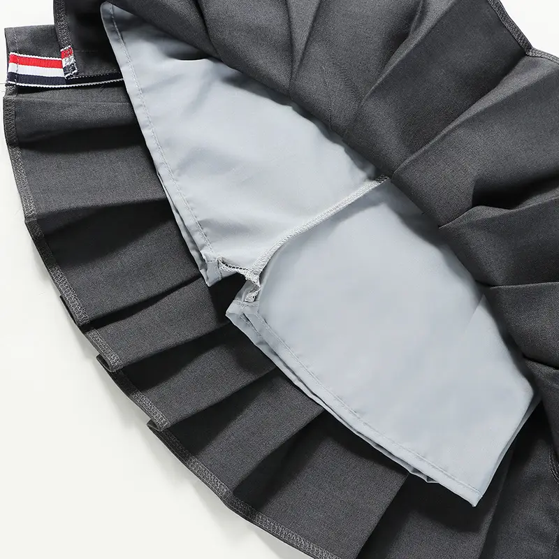 Girls Pleated High Waist Skirt Spring Autumn College Style — feature 12