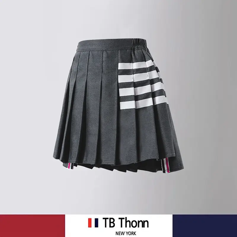 Girls Pleated High Waist Skirt Spring Autumn College Style — feature 2