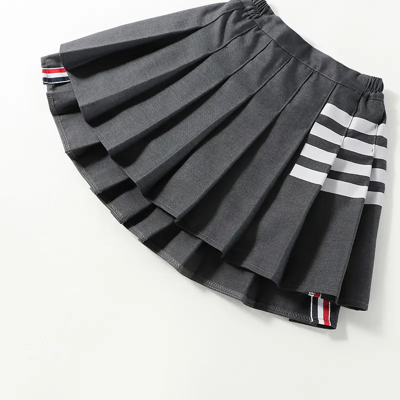 Girls Pleated High Waist Skirt Spring Autumn College Style — feature 5