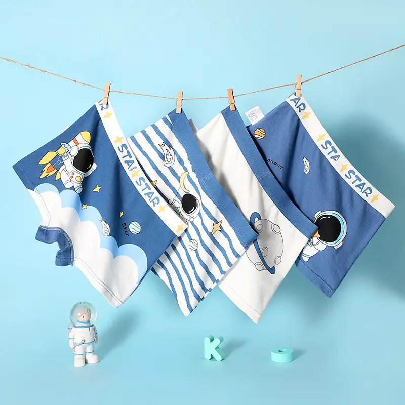 Boys' Pure Cotton Boxer Briefs Cartoon Print Small to XL - Image 16