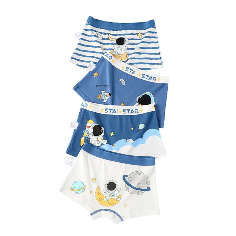 Boys' Pure Cotton Boxer Briefs Cartoon Print Small to XL - Image 17