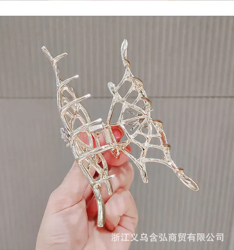 Gold Cobweb Hairpin Clip for Women — feature 6