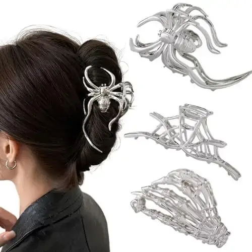 Gold Cobweb Hairpin Clip for Women - Image 3