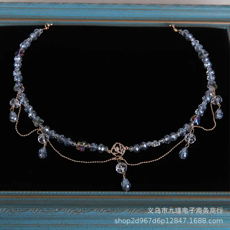 Chinese Bridal Headpiece with Forehead Pendant & Phoenix Crown - Image 4