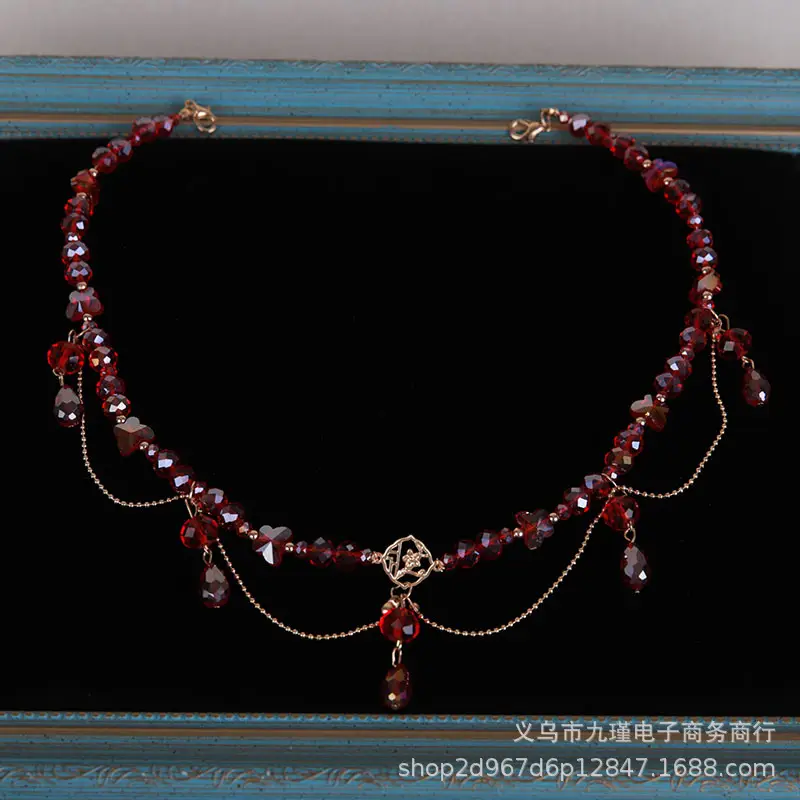 Chinese Bridal Headpiece with Forehead Pendant & Phoenix Crown - Image 5