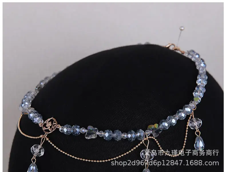 Chinese Bridal Headpiece with Forehead Pendant & Phoenix Crown — feature 1