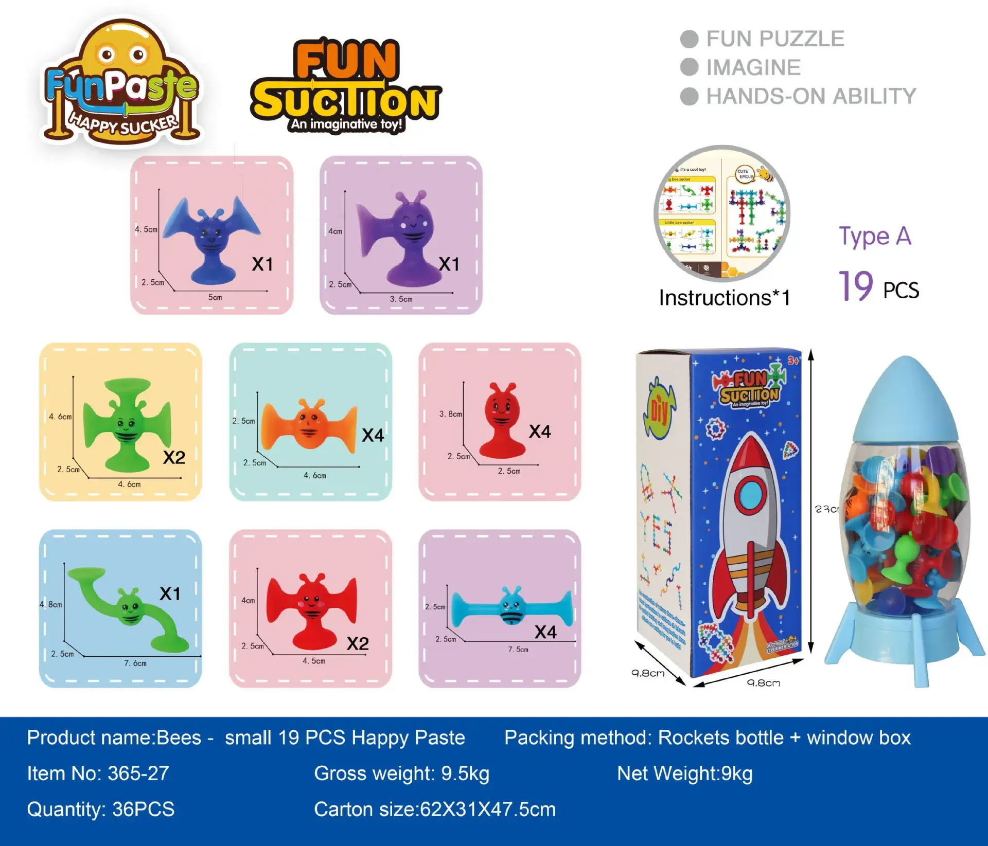 Bee Series Bazooka Large 19 Pack + Color Box