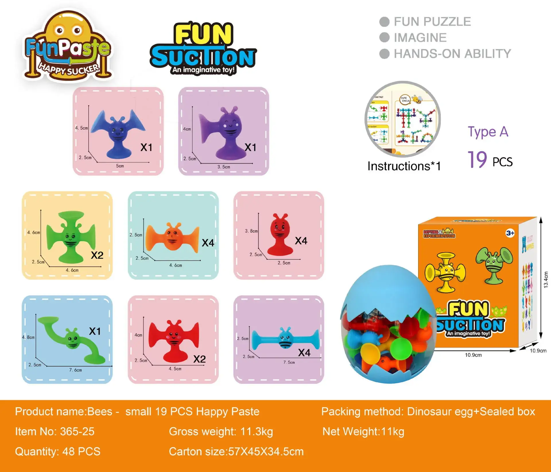 Bee Series Large 19-grain Eggshell Pack No Color Box