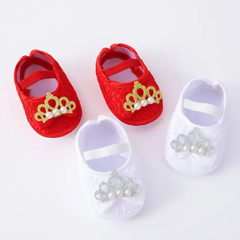 2023 New Baby Shoes with Crown & Hair Band for 1 Month Old — feature 4