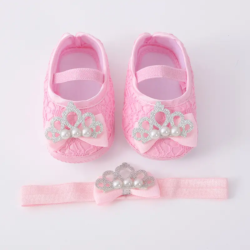 2023 New Baby Shoes with Crown & Hair Band for 1 Month Old — feature 8