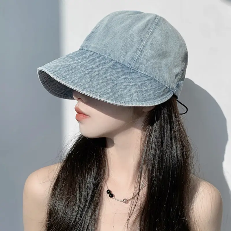 Japanese Style Women Sunscreen Hat Denim Duck 85g