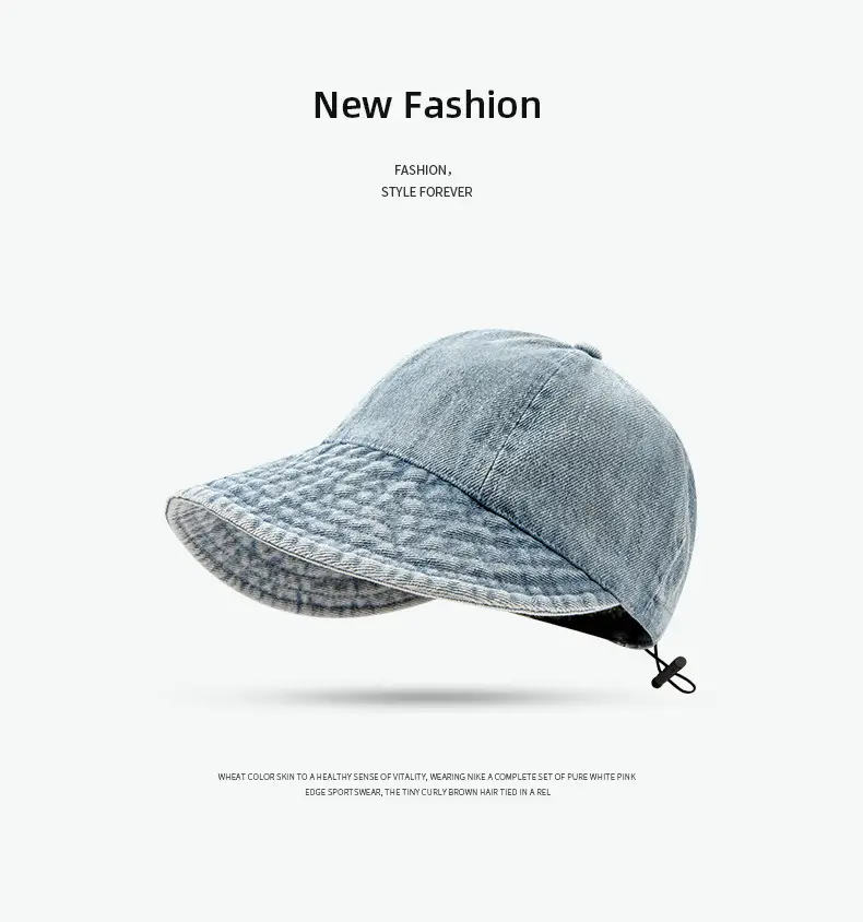 Japanese Style Women Sunscreen Hat Denim Duck 85g — feature 7