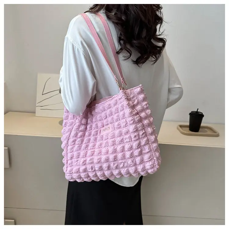 Purple Pleated Handbag for Women Autumn Winter — feature 13