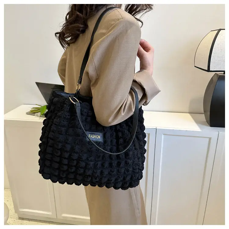 Purple Pleated Handbag for Women Autumn Winter — feature 14