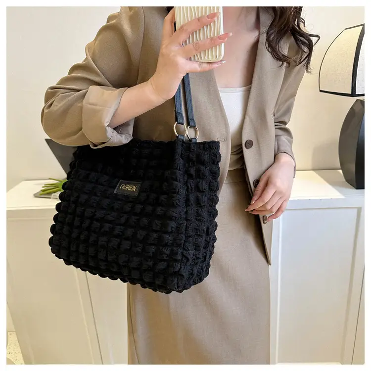Purple Pleated Handbag for Women Autumn Winter — feature 15
