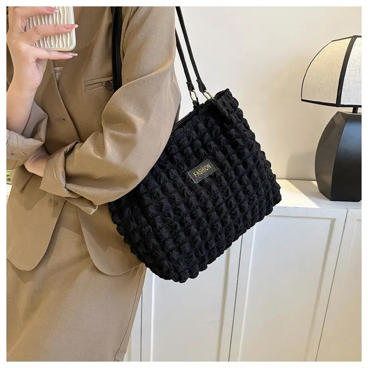 Purple Pleated Handbag for Women Autumn Winter — feature 16