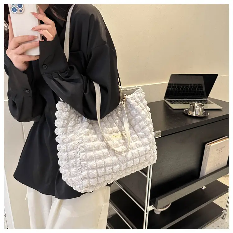 Purple Pleated Handbag for Women Autumn Winter — feature 19