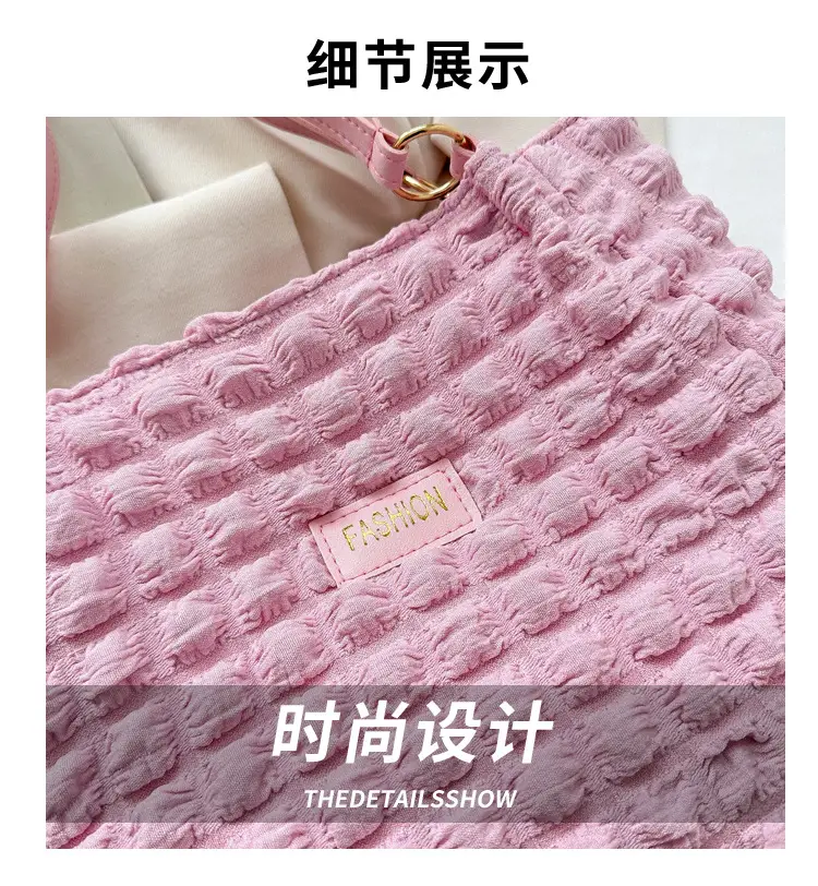 Purple Pleated Handbag for Women Autumn Winter — feature 2