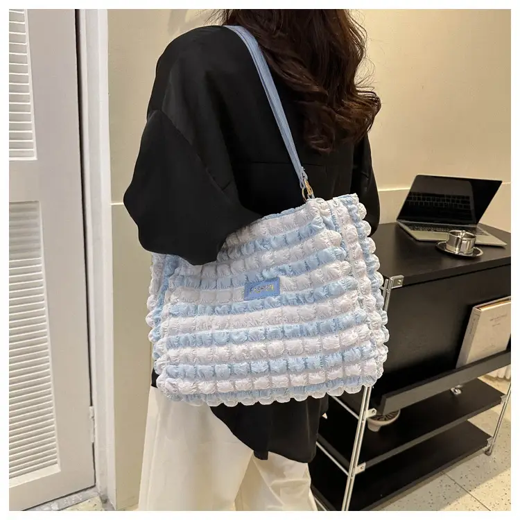 Purple Pleated Handbag for Women Autumn Winter — feature 20