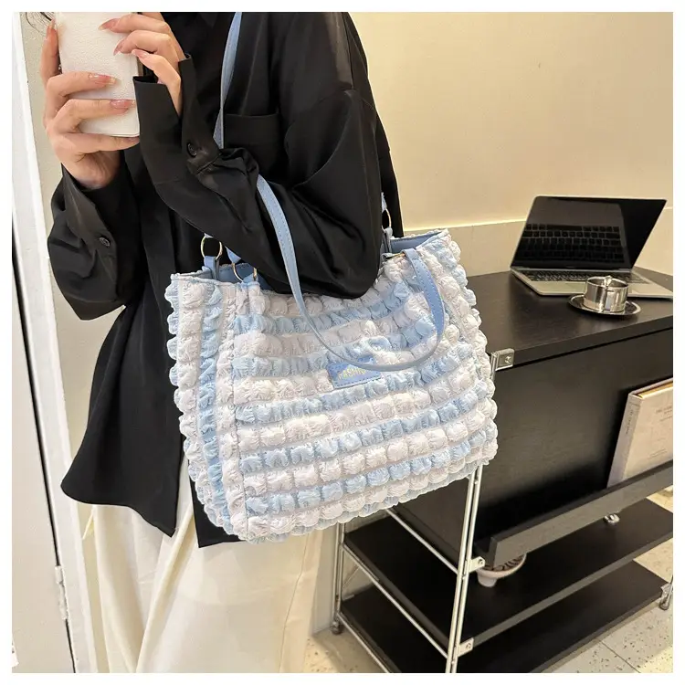 Purple Pleated Handbag for Women Autumn Winter — feature 22