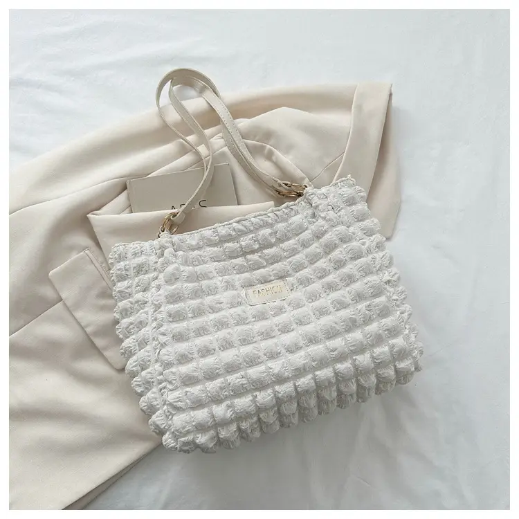 Purple Pleated Handbag for Women Autumn Winter — feature 24