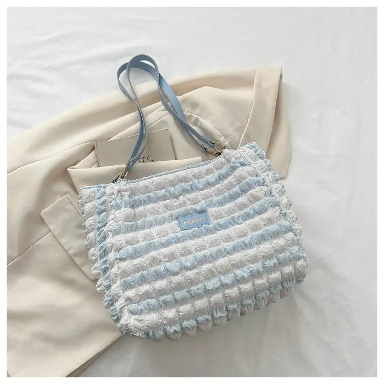 Purple Pleated Handbag for Women Autumn Winter — feature 27
